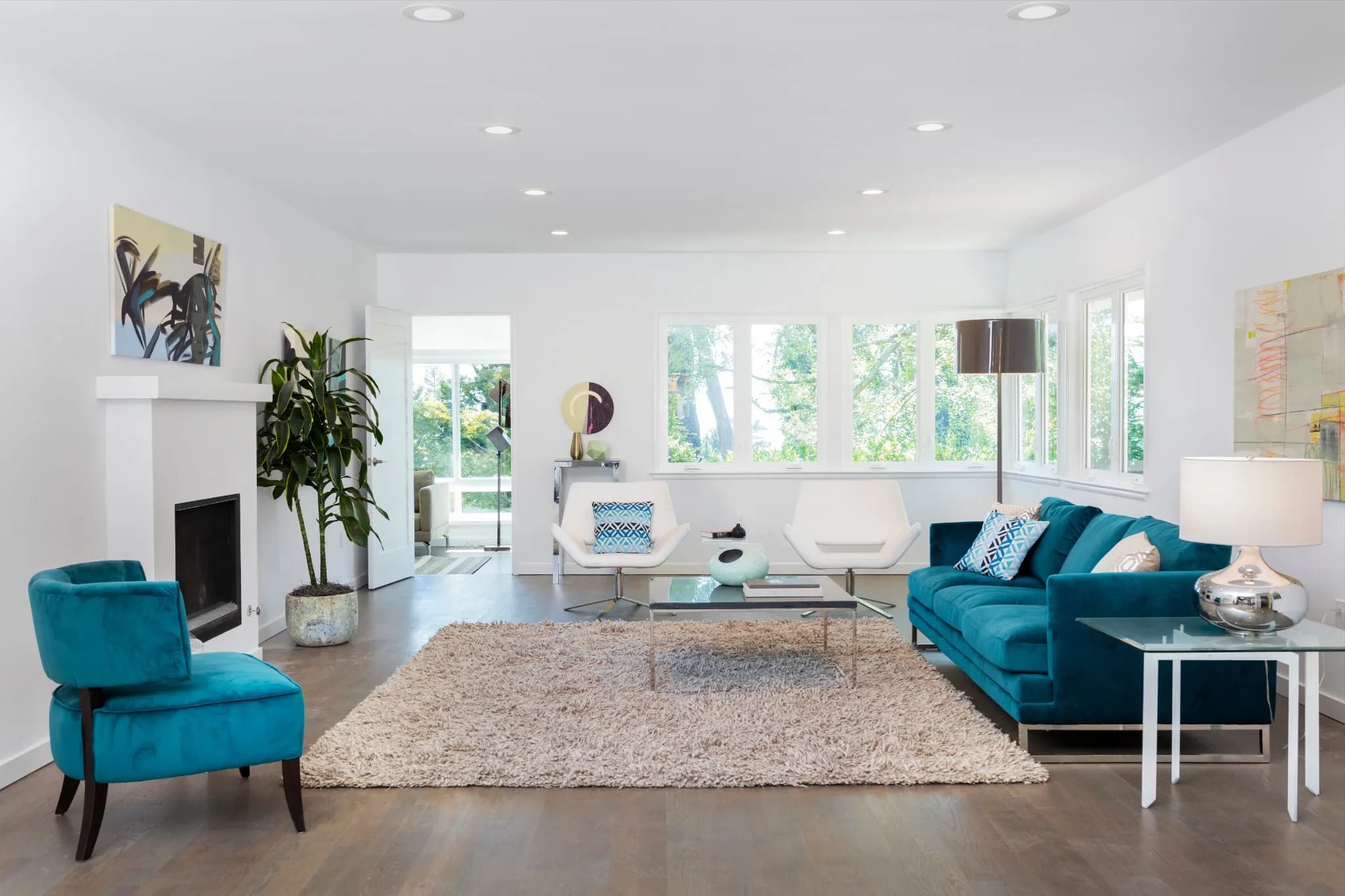 Forest Lake MN hardwood flooring installation living room